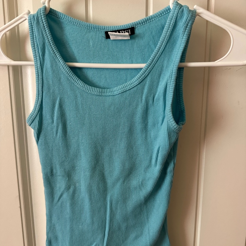 mapsi blue tank top